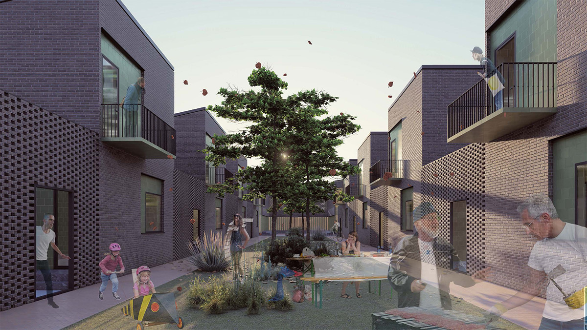 Student project for North Corktown, Detroit, by Sara Alsawafy, Erin Bolin, and Zhenkun Zhang