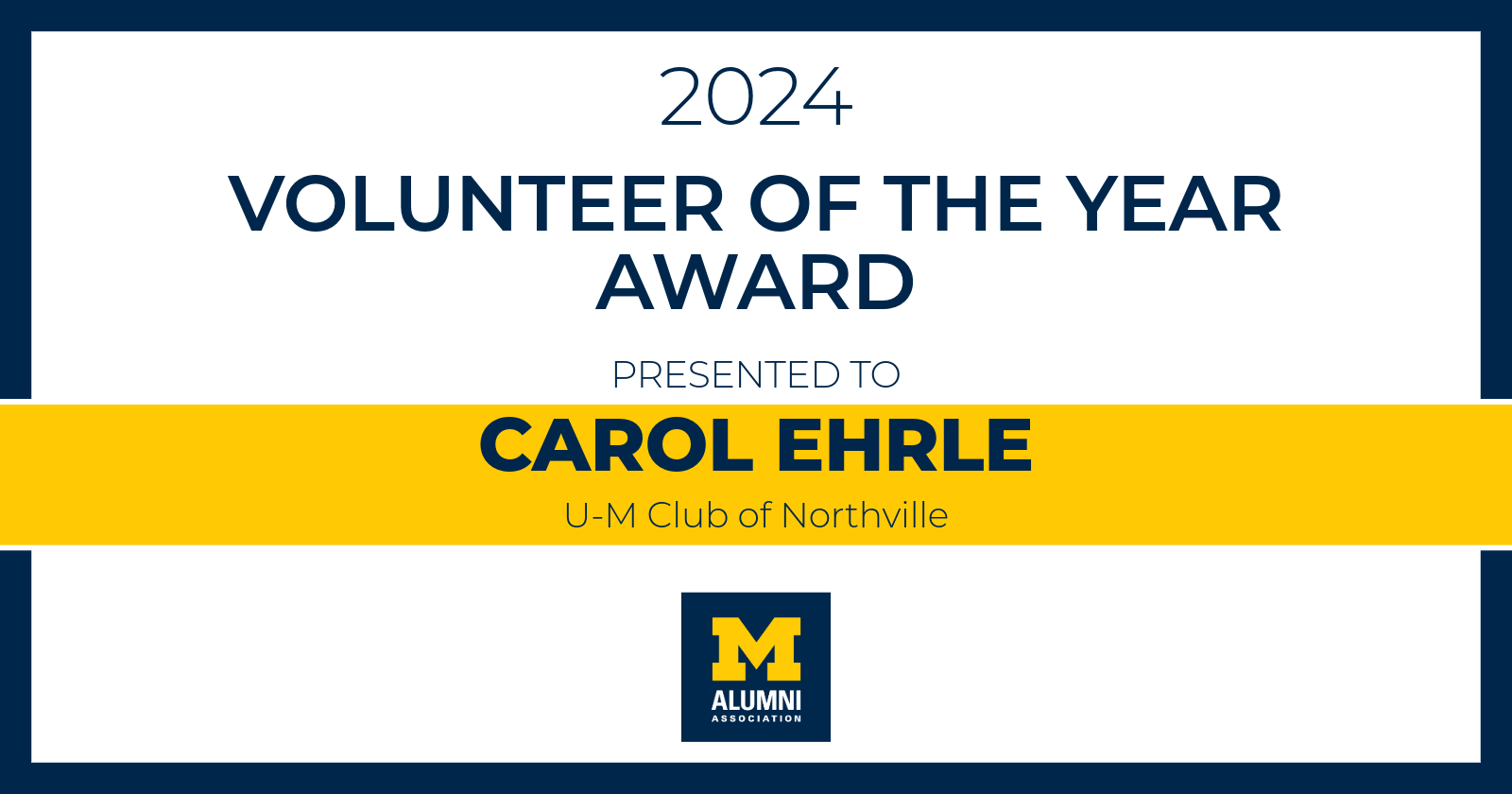 2024 CAROL EHRLE VOTY