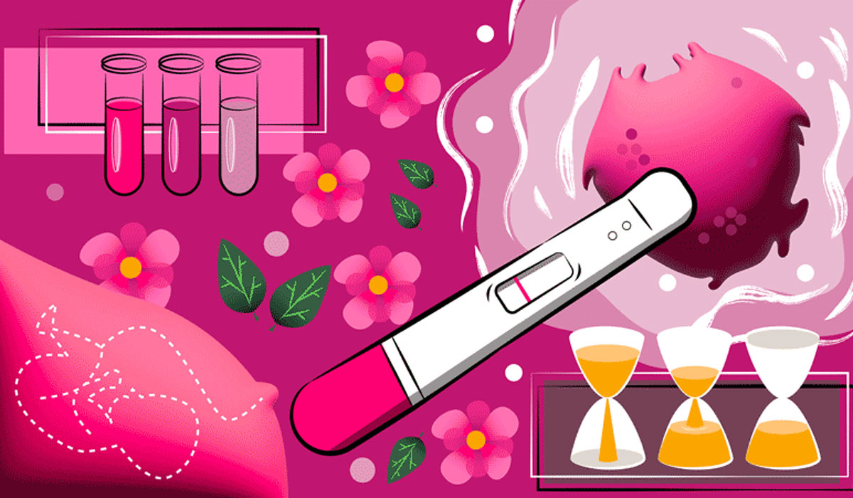 Infertility Pregnancy Test Flowers Pink
