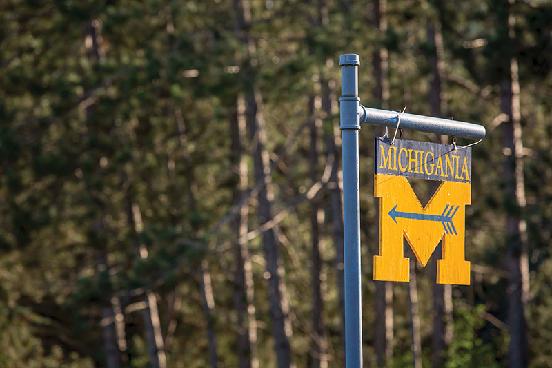 Camp Michigania Sign