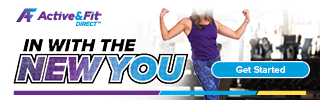 Active&Fit Direct advertisement that says: "In with the new you."