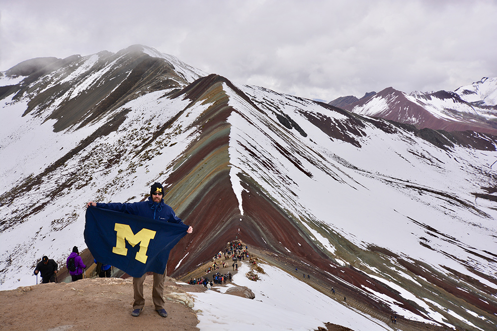 Michael Altese, ’89, PHARMD’98, added more color to the Rainbow Mountain of Peru.