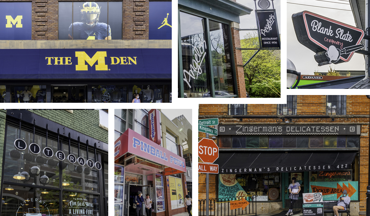 Collage of local businesses