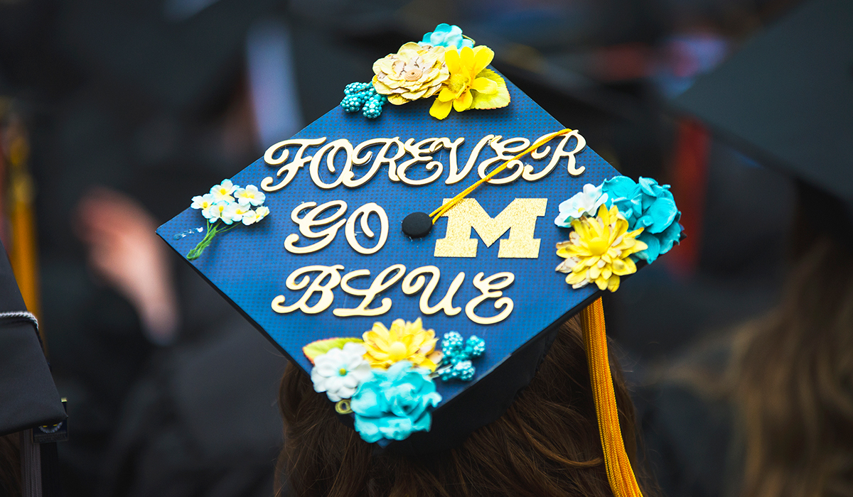 Forever Go Blue Graduation Cap