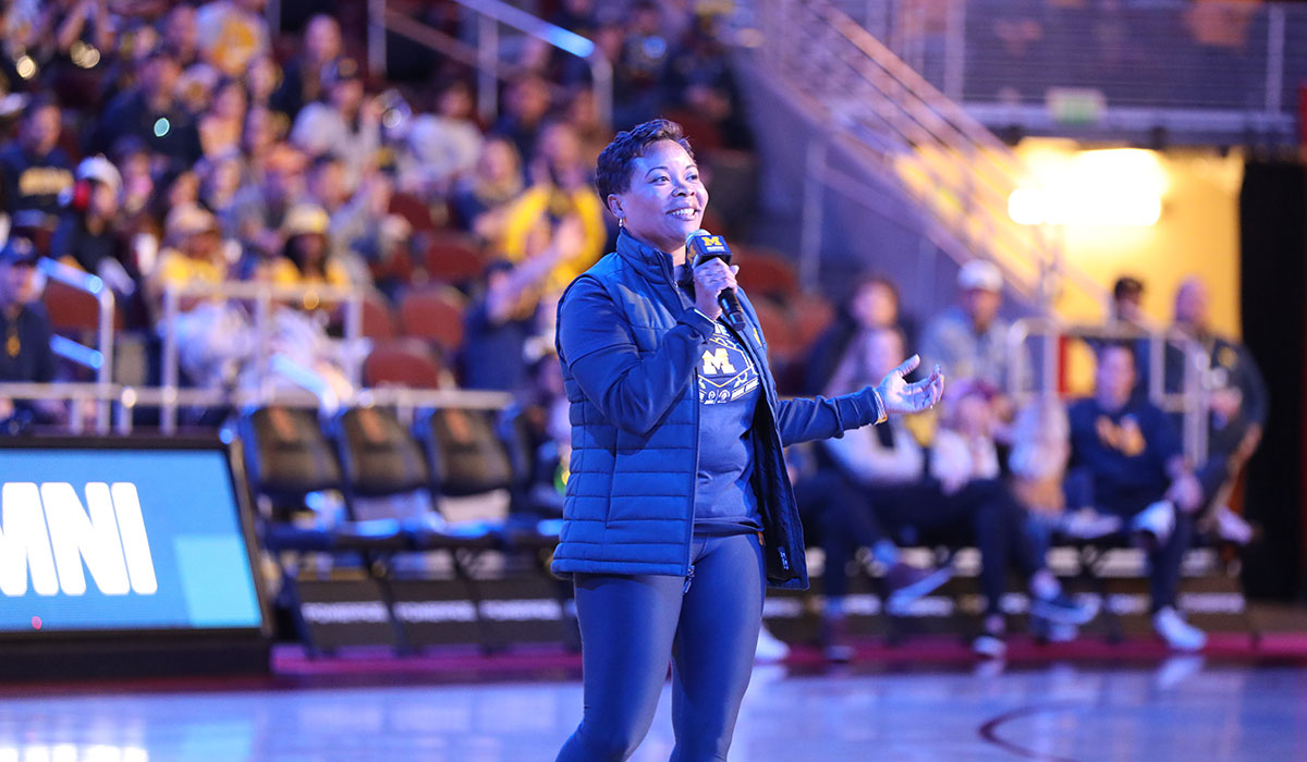 Ayanna McConnell At Rose Bowl Pep Rally