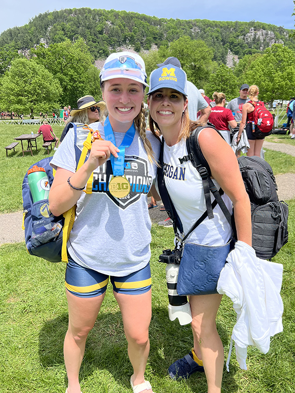 Marsha Beattie, DDS’02, MS’05, and her daughter, Cameren, were in Baraboo, Wisconsin, this past May to witness and celebrate U-M’s win in the Women’s Rowing Big Ten Championship.