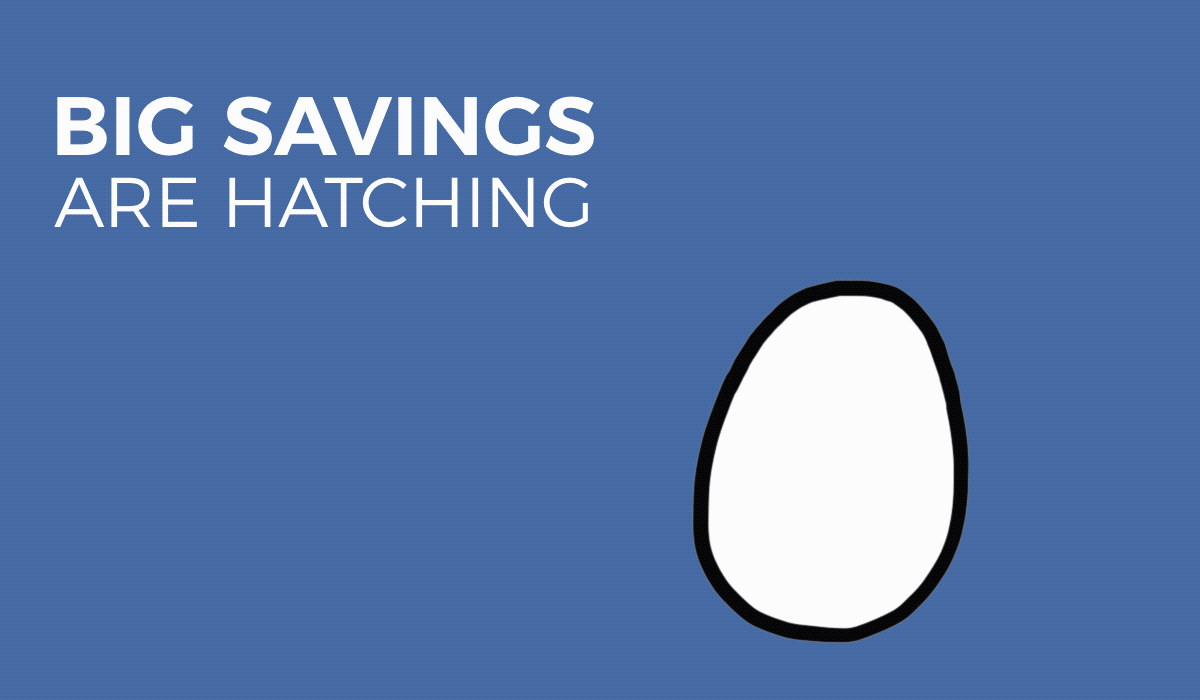 Big Savings Are Hatching