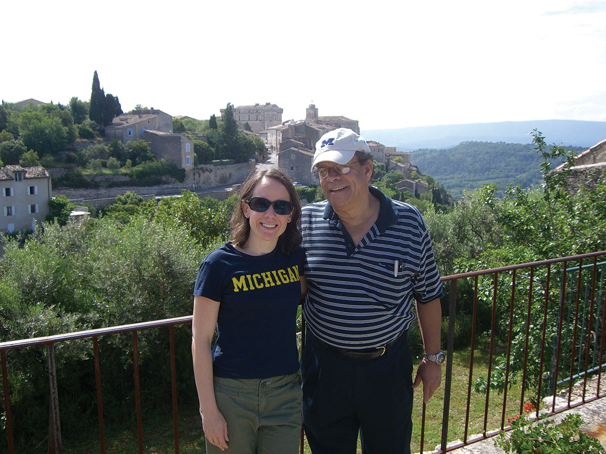 Max Bonnefil, ’69, and his daughter Christine, ’97, explored the historic village of Gordes in Provence-Alpes-Côte d'Azur, France. Their U-M degrees in architecture and French, respectively, proved to be quite useful!