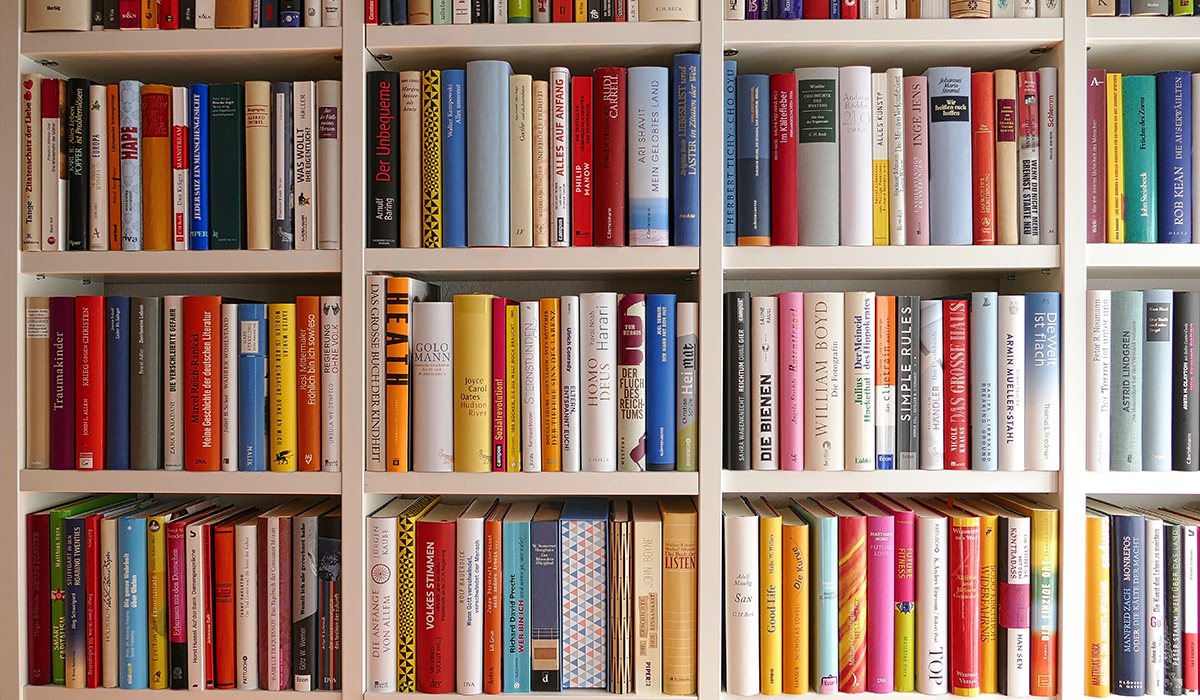 Library: View Of Colorful Rows Of Books