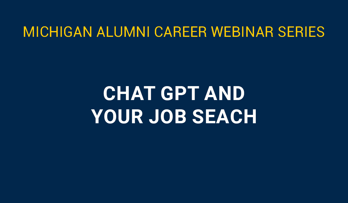 Chat GPT And Your Job Search