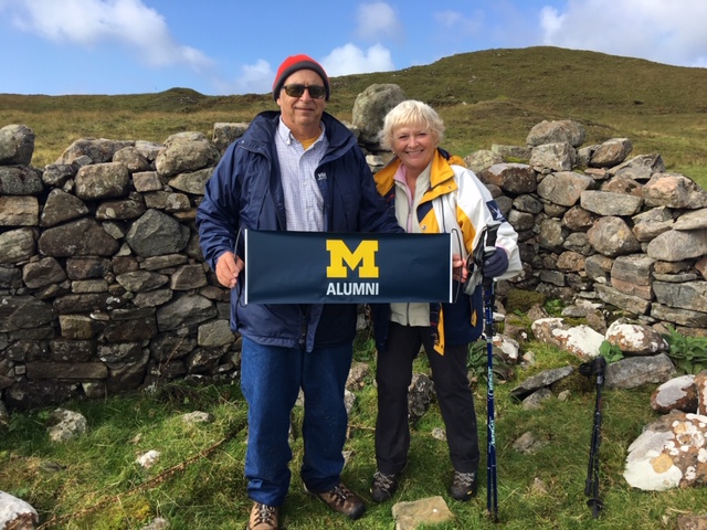 Paul S. Christie, DDS’76, and Nancy Erickson Christie, ’74, took a hike to the western islands of Scotland.