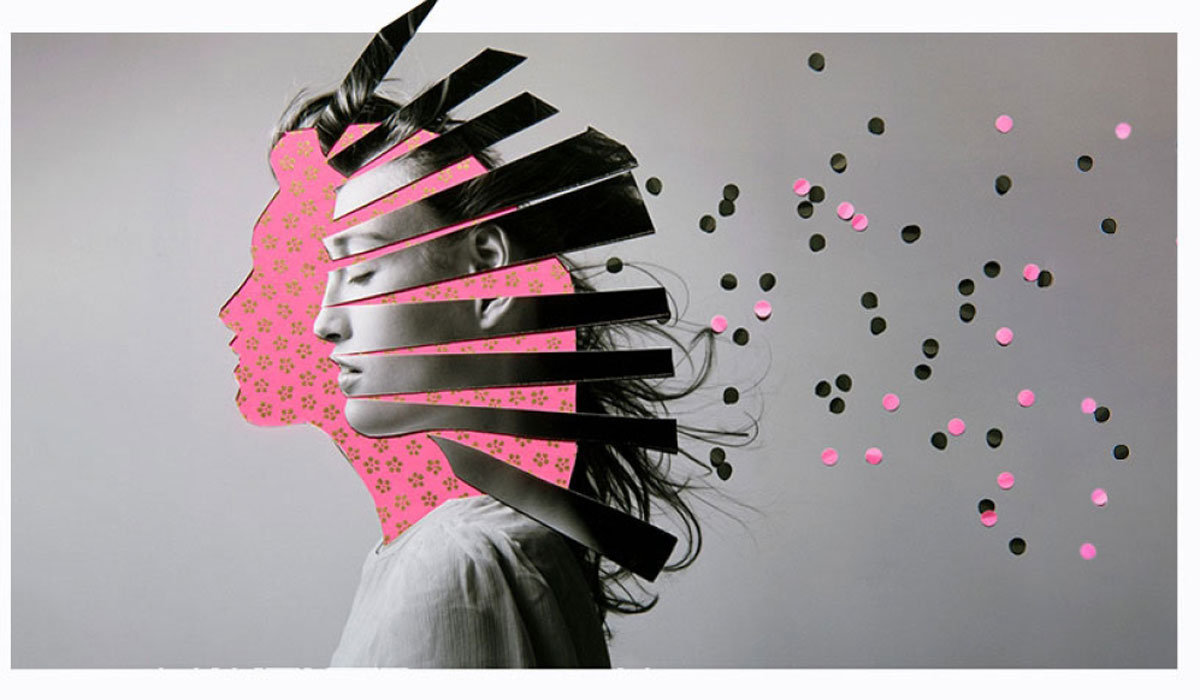 Cv2ollage Woman Face Confetti Mind 1