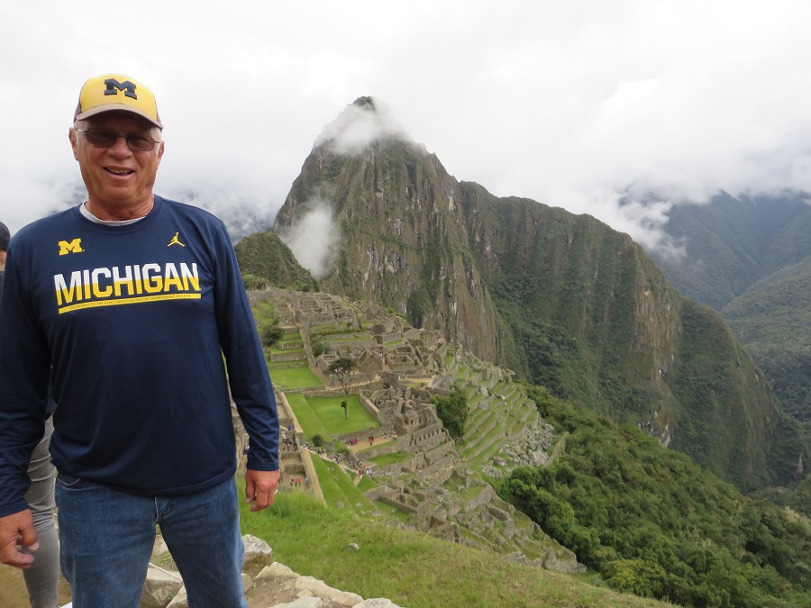 Amy Shapiro, ’77, met and took this photo of William Eller, ’69, MA’74, at Machu Picchu, Peru.