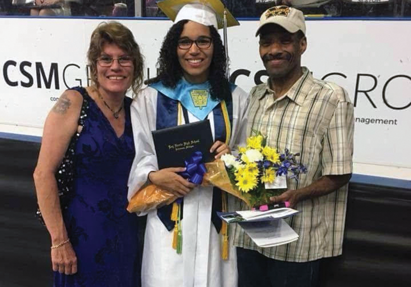 Her Parents Congratulate Tihnae At Her Graduation From Loy Norrix High School In Kalamazoo, Michigan.