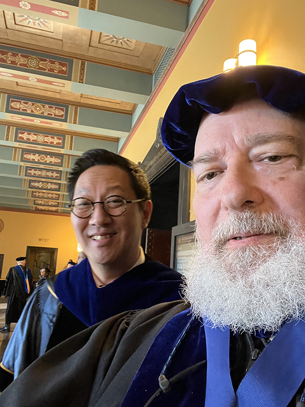 Irv Freeman, ’79, represented the University of North Texas (UNT) at the inauguration of U-M President Santa J. Ono in March. Freeman previously represented UNT at the inauguration of President Emerita Mary Sue Coleman in 2003.