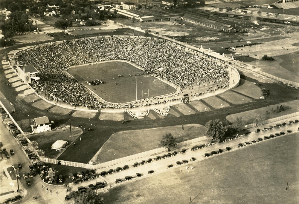 Opening day at Michigan Stadium, October 1, 1927. Photo by A-B-C Airline Corp.
