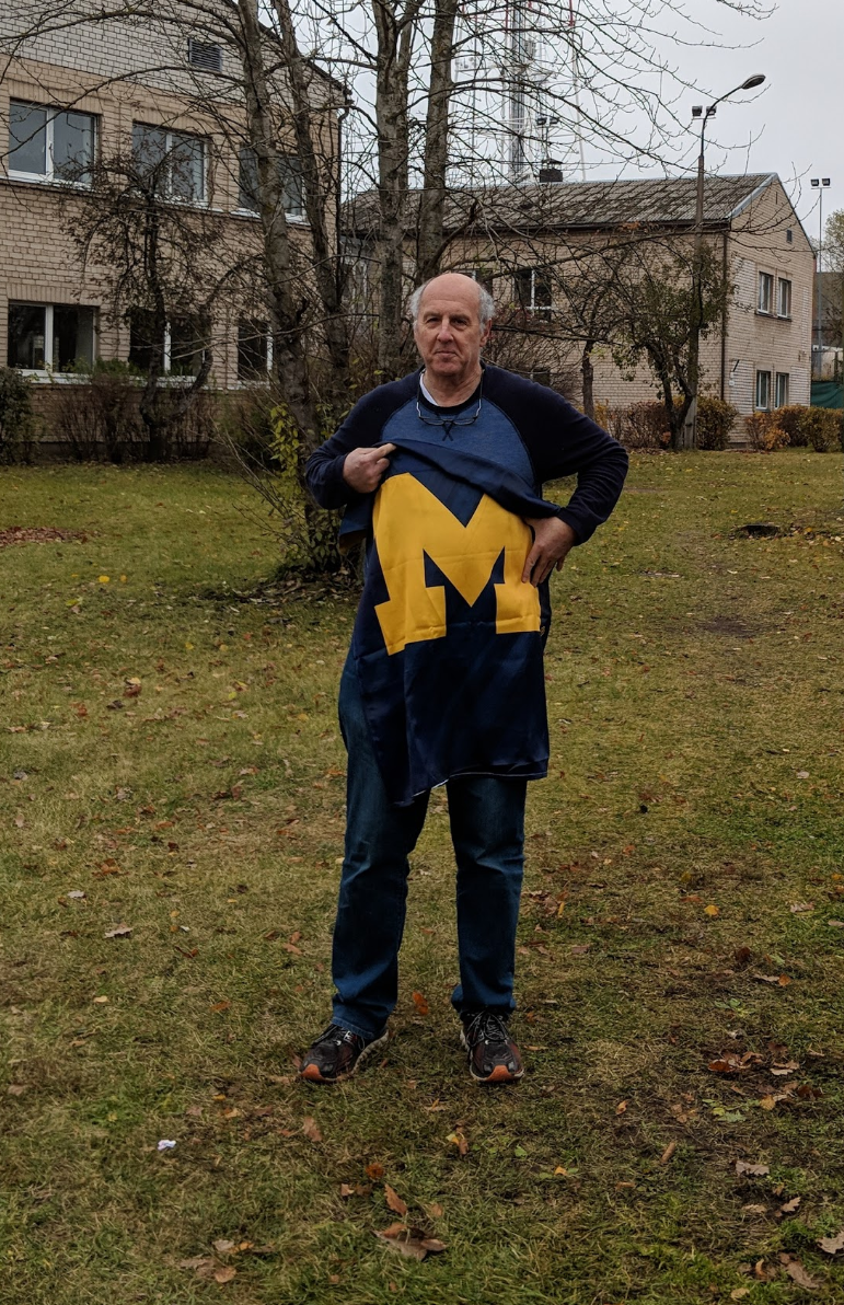 Jeff Lebow, ’80, MSE’81, stood on the spot in Daugavpils, Latvia, where his great-grandmother was born in 1889.