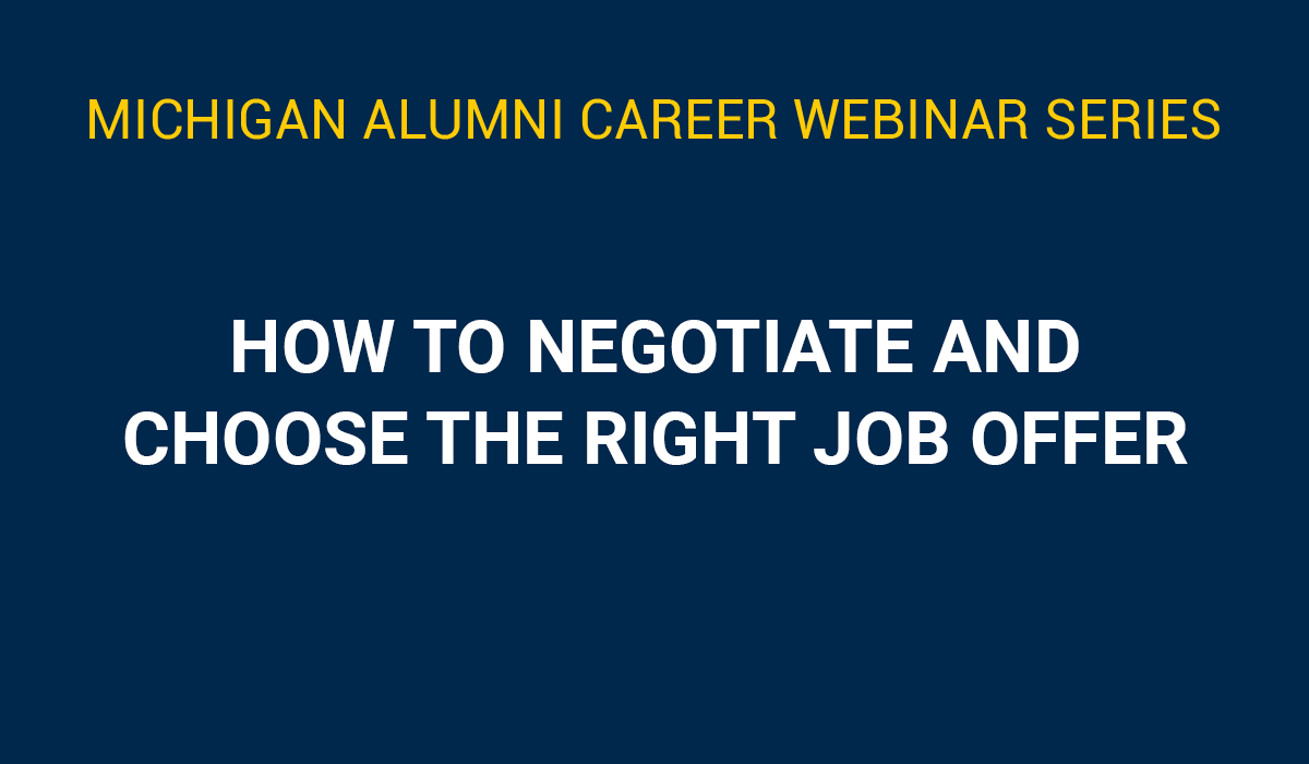 How to Negotiate and Choose the Right Job Offer