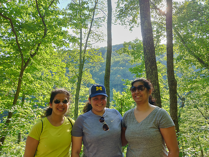 Ruta Gokhale, Sneha Joshi, and Purva Sane—all MSI’18 alumnae—took over the Great Smoky Mountains on their trip.