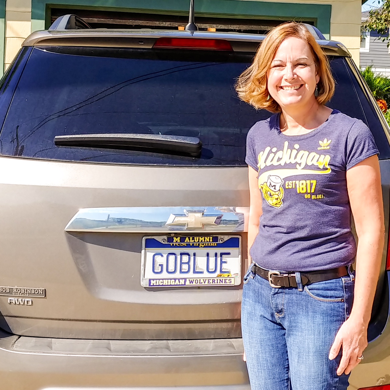 Linda MacKenzie Homstrand, ’85, and her husband, Jeff Homstrand, ‘84, JD ‘87, acquired two West Virginia plates in 1987. Soon after getting this GOBLUE plate, the couple received a notice from the city of Ann Arbor saying they owed several hundred dollars in unpaid parking tickets. Apparently, the previous owner of the GOBLUE West Virginia plate had lived in Ann Arbor. After explaining that they did not own the plate during that period, they received a very nice exonerating letter from the city wishing them well. It was signed “Go Blue!”