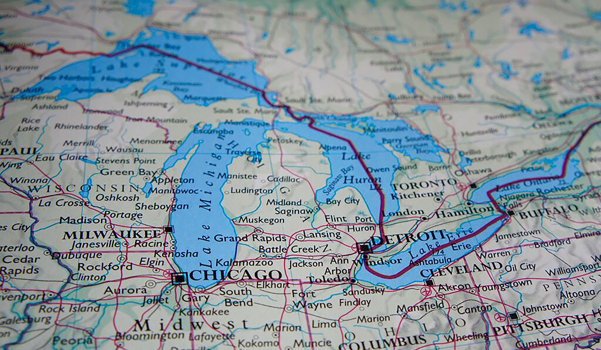 Map Of The Great Lakes