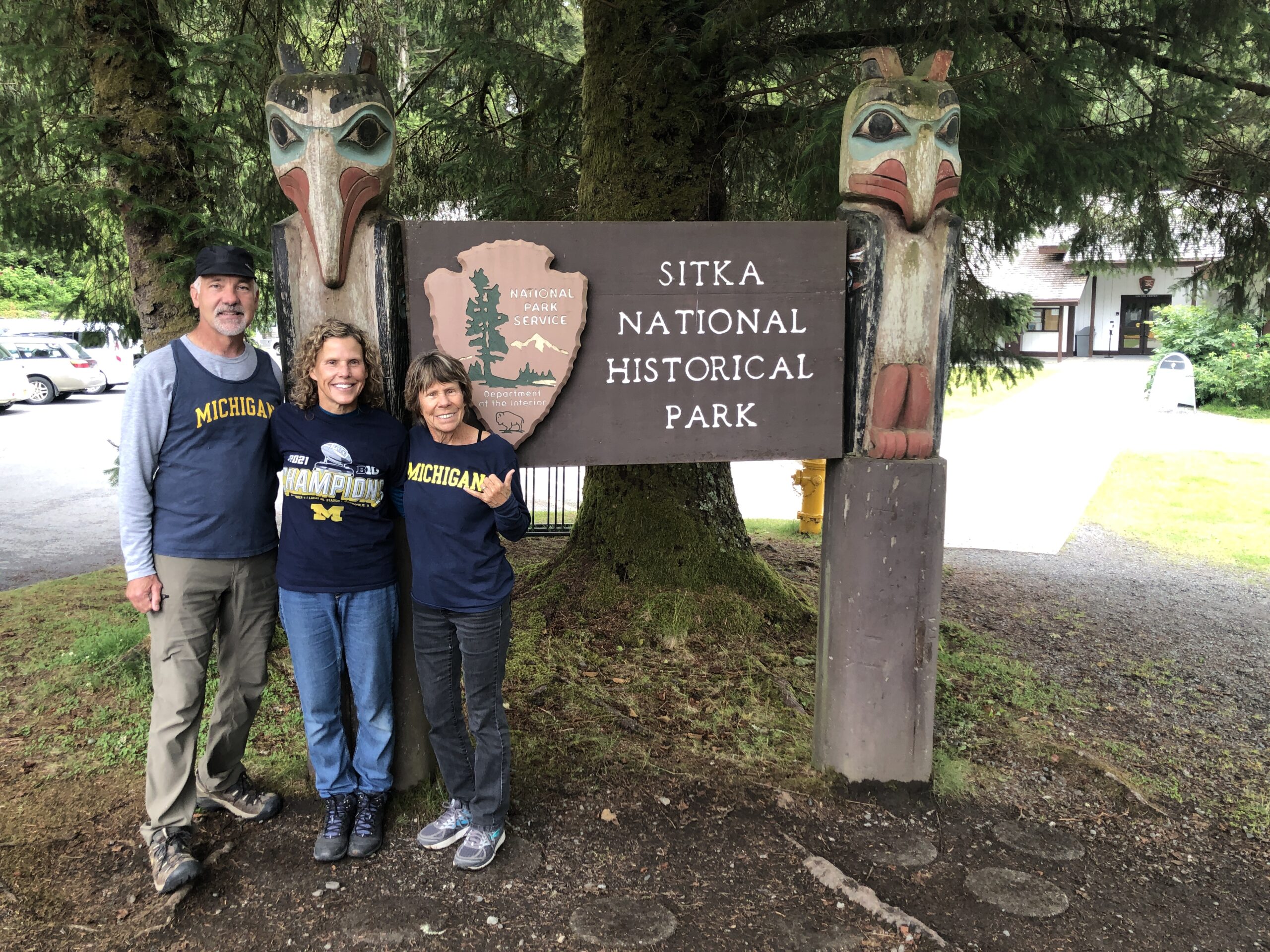 Last year, John, ’84, and Geralyn Doskoch, MD’88 (center), revisited Sitka, Alaska, their home from 1991-95. They were joined by Geralyn’s mother, Gail Nagasako, ’65, and Jordan, Gail’s husband, who is behind the camera.