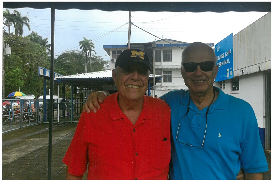 Ronald D. Vanden Brink, MD’63, MDRES’67 (right), and his wife, Jan, MSW’78 (behind the camera), had a wonderful reunion in December 2016 with Ronald’s junior resident, Rogelio Pardo, MDRES’68, in Limon, Costa Rica. This was their first meeting since parting ways in Ann Arbor almost 50 years ago!