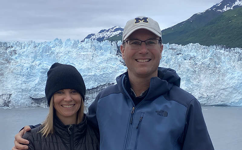 Pete Schilt, ’03, and his wife, Nicole, took this photo of active glaciers at College Fjord in Prince William Sound, Alaska, during a recent trip.