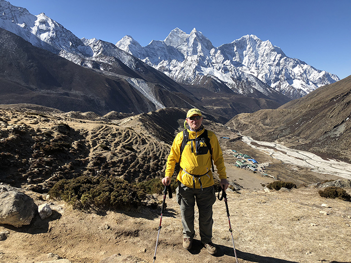 James Sprayregen, ’82, took the journey to Mount Everest’s South Base Camp in Nepal with his daughter, Molly, behind the camera.