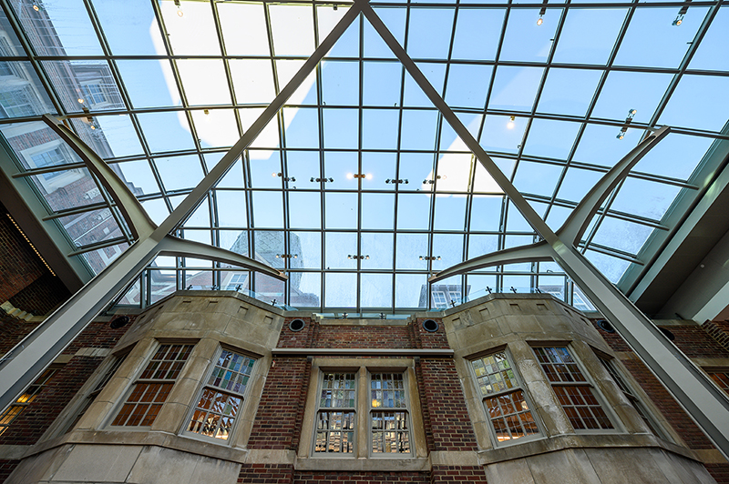 2020: Following its closure in May 2018, the Union reopens on Jan. 13 as a center of activity for the modern student population. The $85 million renovation features a host of usability and accessibility upgrades, including a mixed-use IdeaHub space for student organizations. Capping the renovation is the indoor courtyard with a glass ceiling, creating a year-round “indoor Diag” for events and gatherings. (Look for a photo essay in the spring 2020 issue of Michigan Alumnus magazine, in homes in late March, featuring the renovated spaces in the Union.)