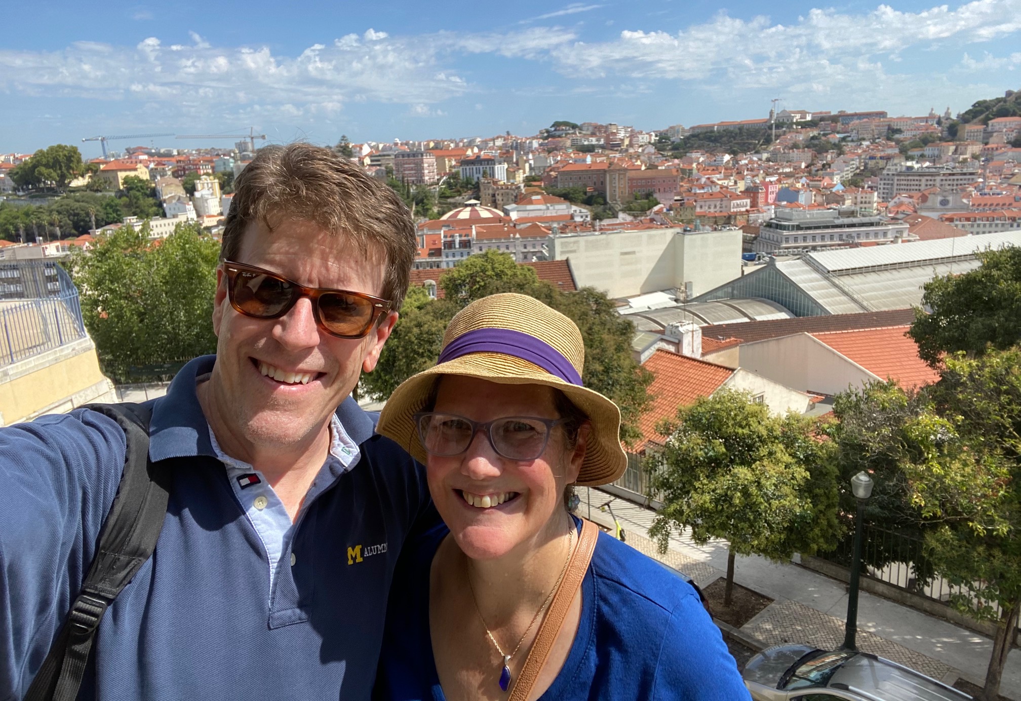 Tom Weeks, ’84, MBA’89, and his wife, Jean Wend, MSW’88, visited São Pedro de Alcântara Park in Portugal.