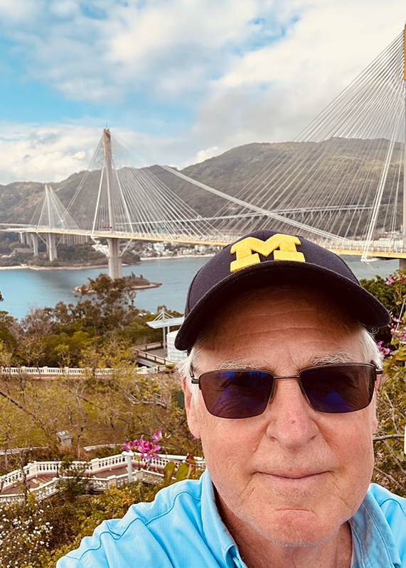 On a recent trip, Marc Wolfson, ’71, took one more photo before departing from Hong Kong. The Hong Kong–Zhuhai–Macau Bridge consists of 34 miles of three cable-stayed bridges, an undersea tunnel, and four artificial islands.