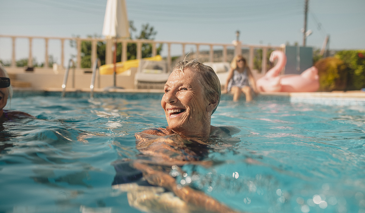 Senior Woman Enjoying Summer Vacation