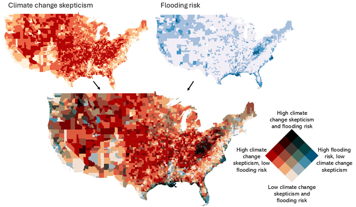 A Worrying Confluence Of Flood Risk Social Vulnerability And Climate Change Denial Triple Exposure Map