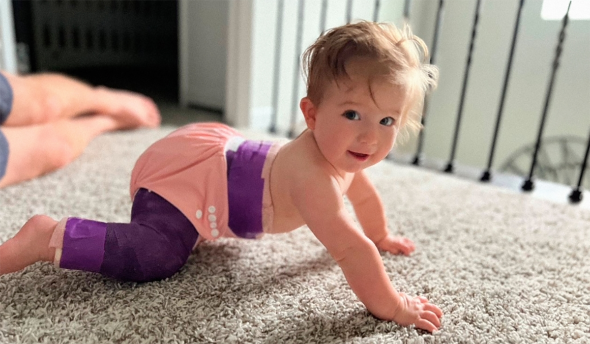 Baby Crawling Smiling Carpet Floor