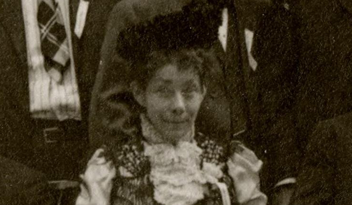 Madelon Stockwell, 1872, photographed along with other members of her class at their 35th anniversary reunion in 1907