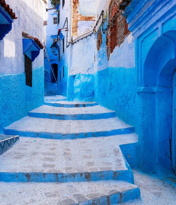 Street In The Town Of Chefchaouen In Morocco