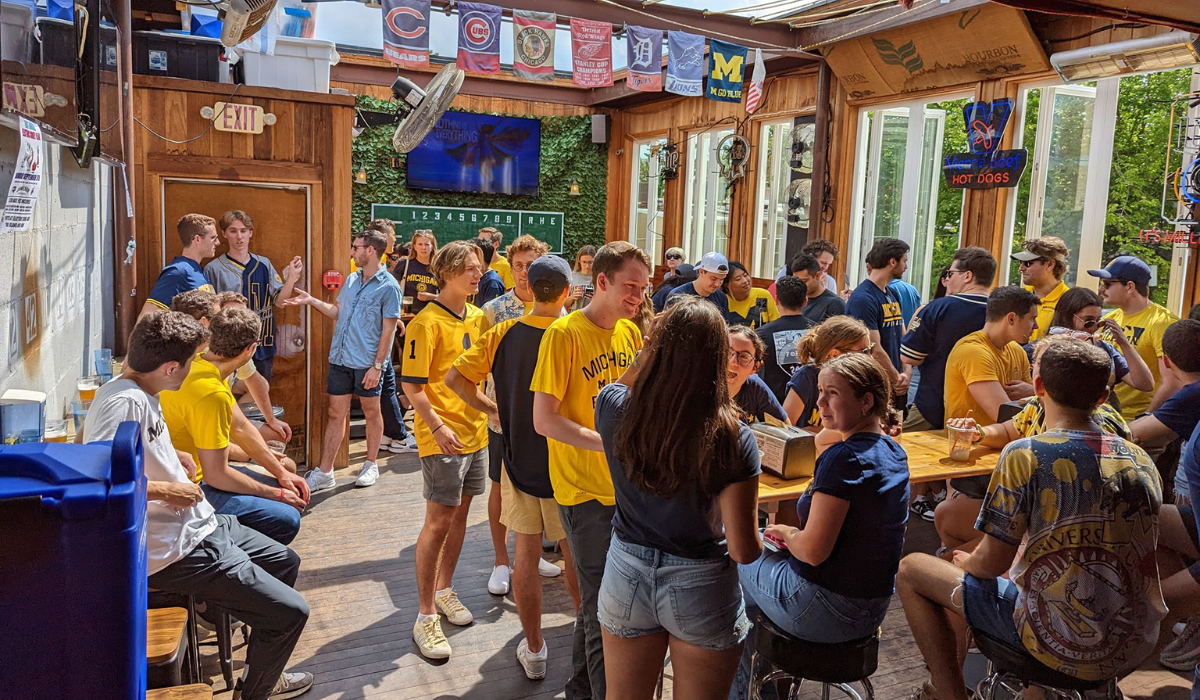 U-M fans gather at Ivy and Coney's rooftop bar