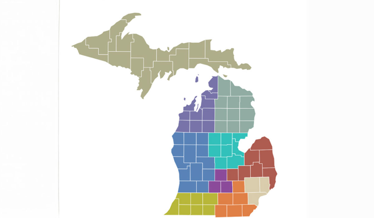 Michigan Map 1090 681