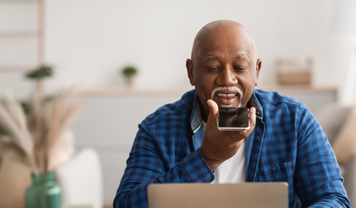 Older Man Talking To Phone 2