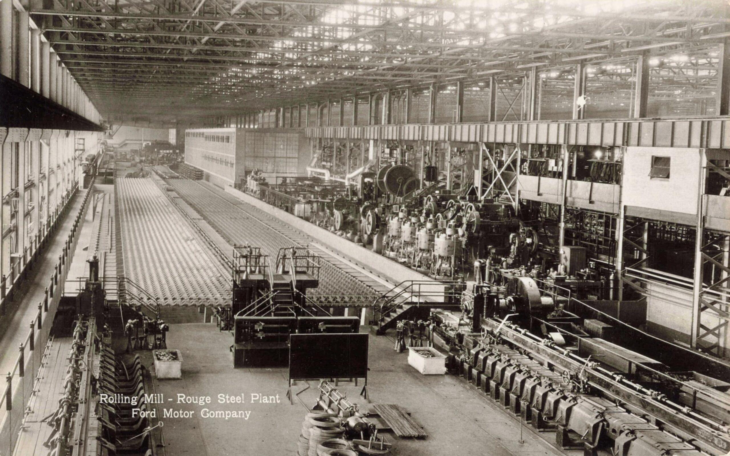 The inside of the Ford Motor Company's Rouge Steel Plant.