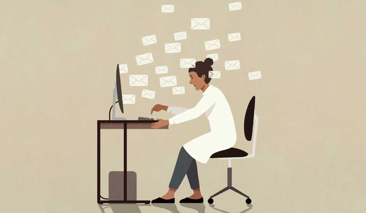 V2doctor Overwhelmed Email Computer Messages